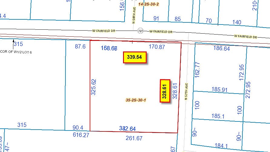5703 W Fairfield Dr, Pensacola, FL à vendre - Plan cadastral – Image 3 sur 4