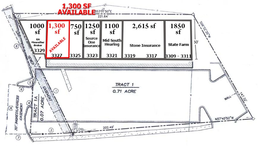 3309-3329 Northside Dr, Macon-Bibb, GA à louer - Plan de site – Image 3 sur 5
