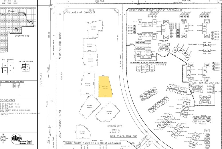 1347 N Alma School Rd, Chandler, AZ à vendre - Plan cadastral – Image 2 sur 7