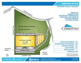 555 Research Drive, Pittston Township, PA à louer Plan de site– Image 2 sur 8