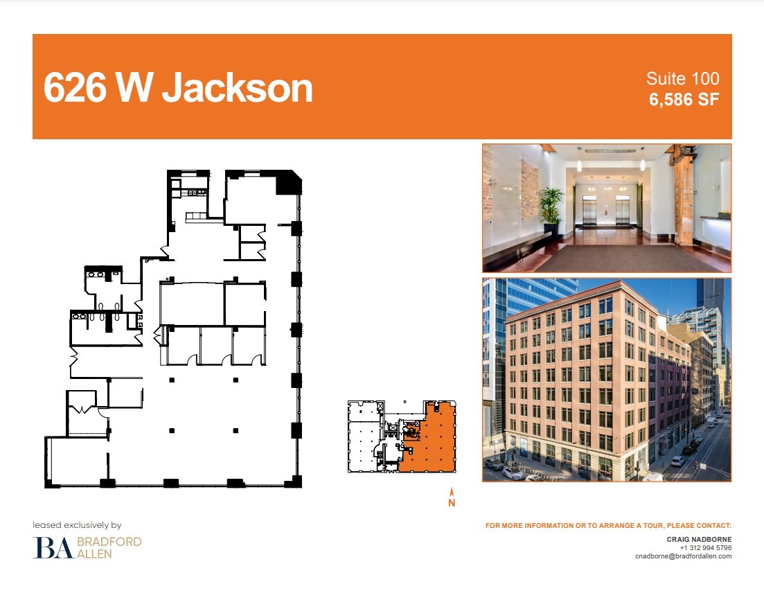 626 W Jackson Blvd, Chicago, IL à louer Plan d’étage– Image 1 sur 8