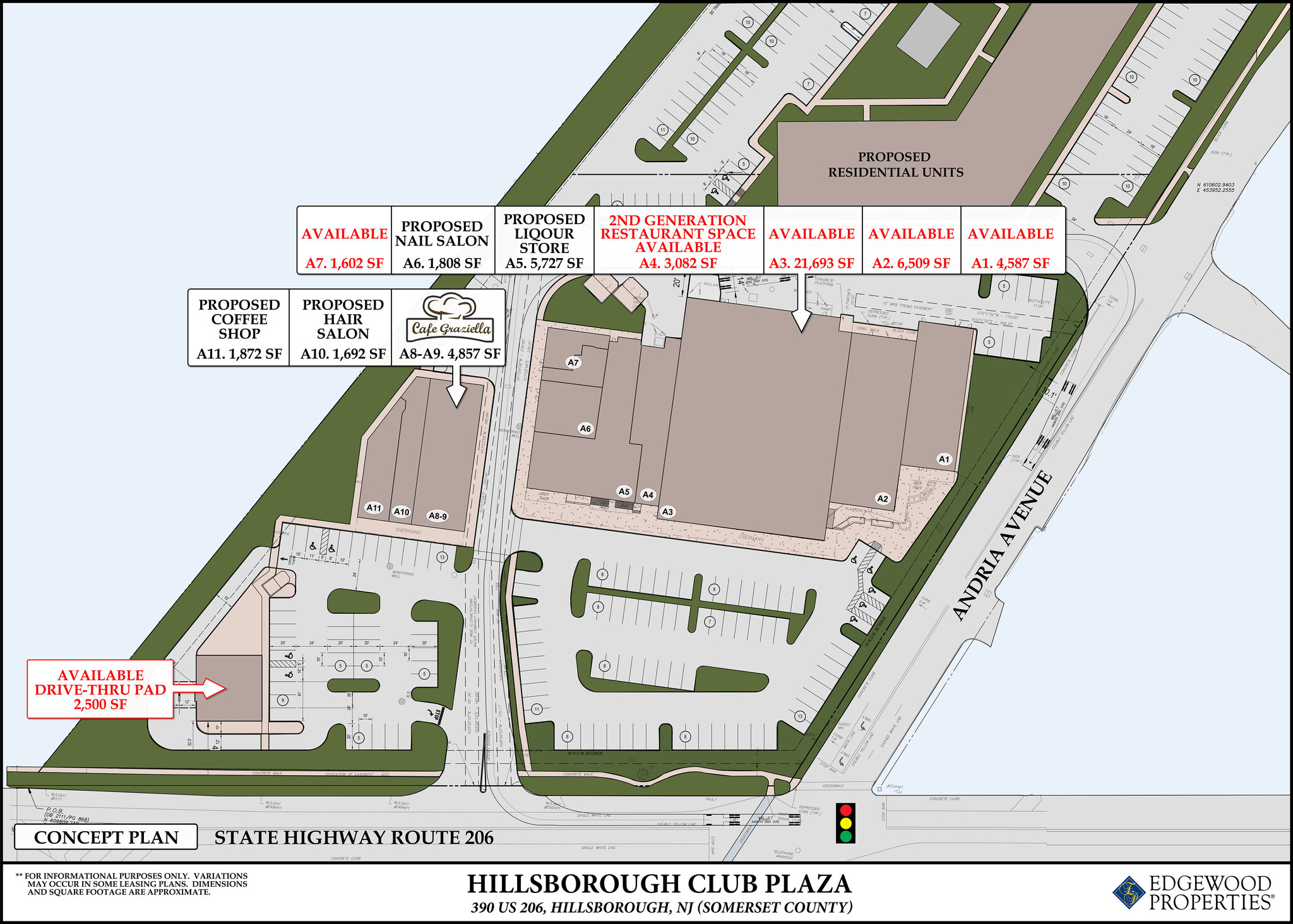 390 Route 206, Hillsborough, NJ à louer Plan de site– Image 1 sur 1