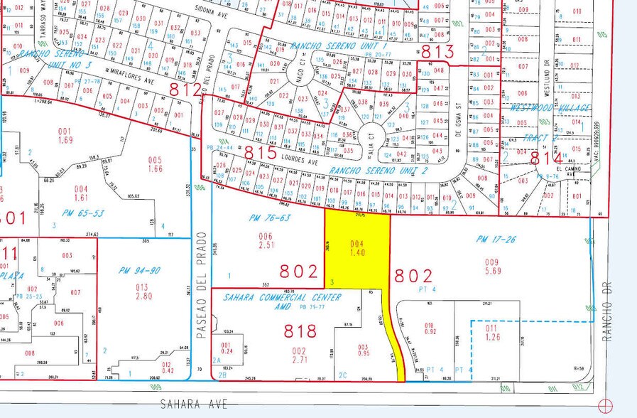 2500 W Sahara Ave, Las Vegas, NV à louer - Plan cadastral – Image 2 sur 7