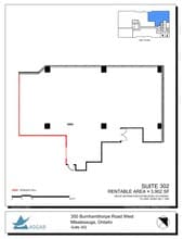 350 Burnhamthorpe Rd W, Mississauga, ON à louer Plan d’étage– Image 1 sur 1