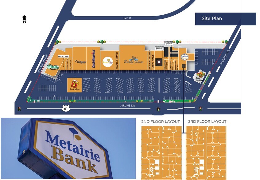 7801-7945 Airline Dr, Metairie, LA à vendre - Plan de site – Image 2 sur 5