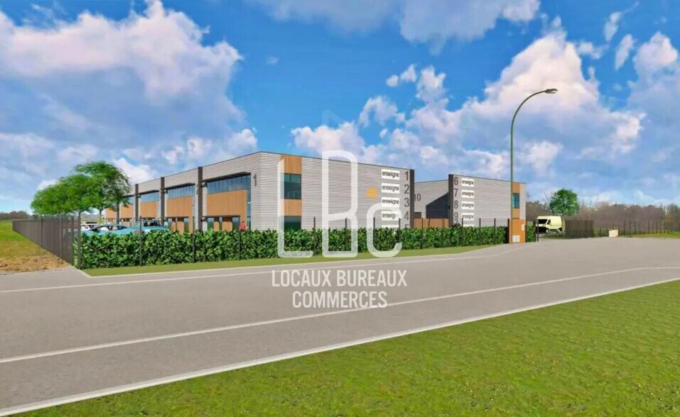 Local d’activités dans Grandchamps-des-Fontaines à louer - Photo de l’immeuble – Image 1 sur 3