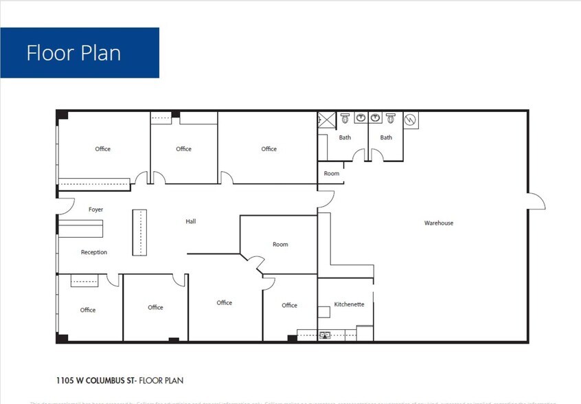1105 W Columbus St, Bakersfield, CA à vendre - Plan d’étage – Image 2 sur 8