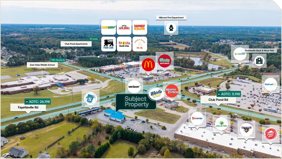 4735 Fayetteville Rd, Raeford, NC à vendre - Aérien – Image 2 sur 3