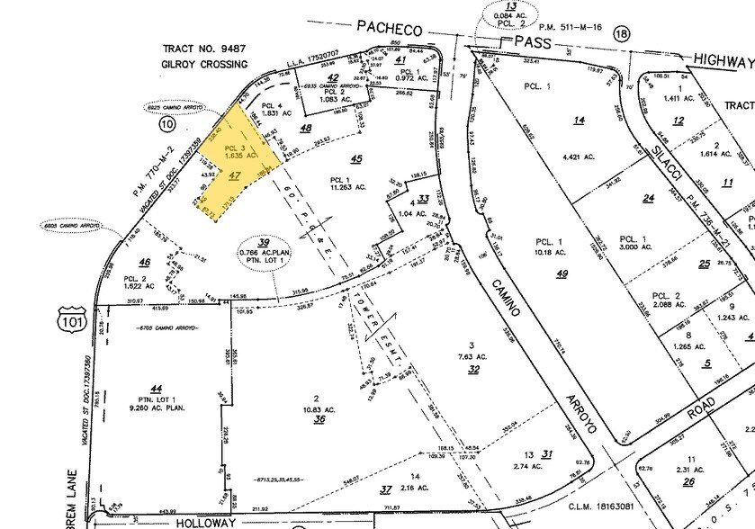 6705-6975 Camino Arroyo, Gilroy, CA à louer - Plan cadastral – Image 1 sur 1