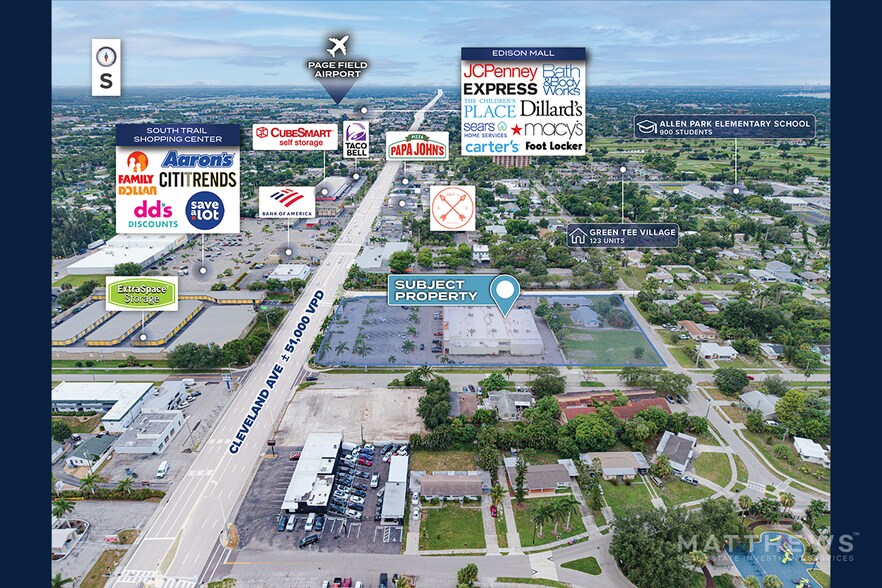 3110-3134 S Cleveland Ave, Fort Myers, FL à vendre - Photo de l’immeuble – Image 2 sur 3