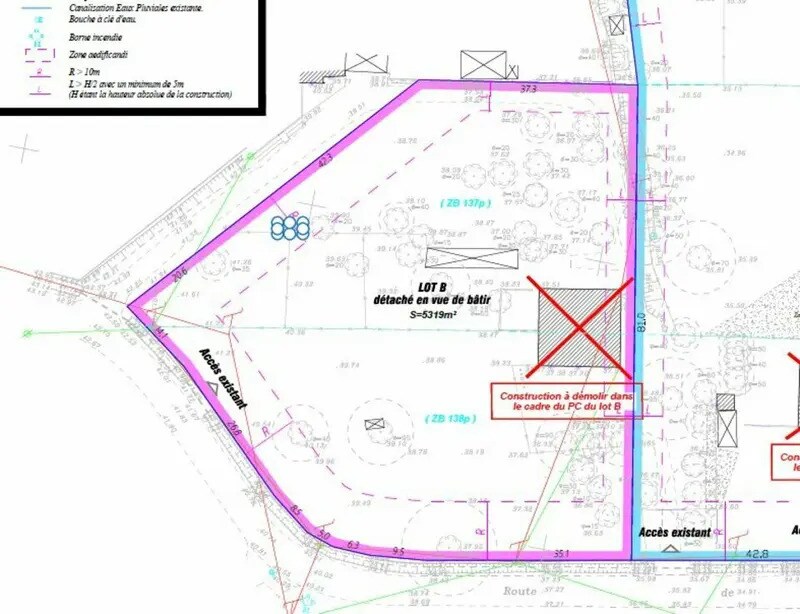 Terrain dans Montussan à vendre Plan de site– Image 1 sur 2