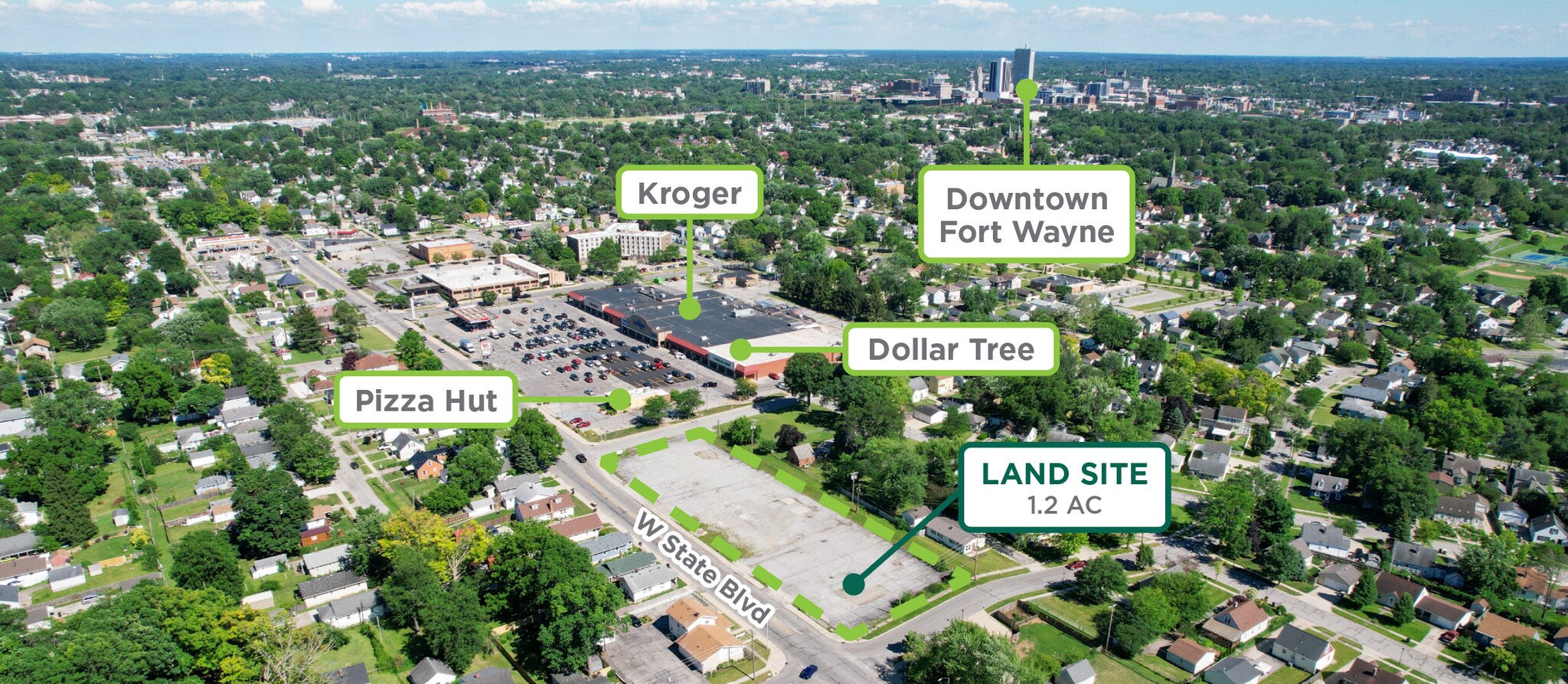 1329 W State Blvd, Fort Wayne, IN à vendre Aérien– Image 1 sur 6