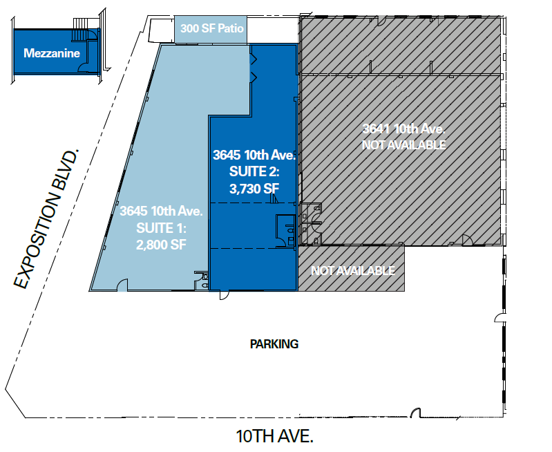 3641-3645 10th Ave, Los Angeles, CA à louer Plan d’étage– Image 1 sur 1