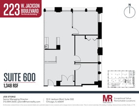 223 W Jackson Blvd, Chicago, IL à louer Plan d’étage– Image 1 sur 13