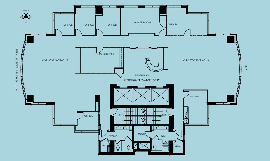 570 Granville St, Vancouver, BC à louer Plan d’étage– Image 1 sur 1