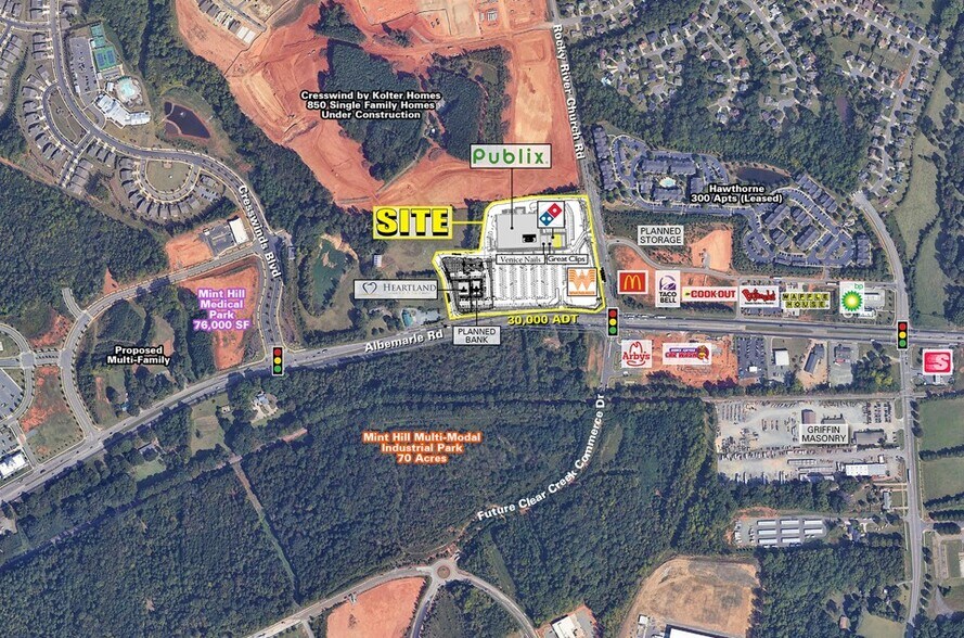 12901-12925 Albemarle Rd, Charlotte, NC à louer - Aérien – Image 2 sur 3