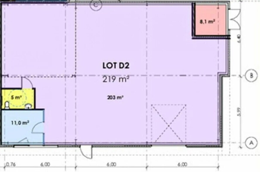 Local d’activités dans Escalquens à louer - Plan d’étage – Image 2 sur 2
