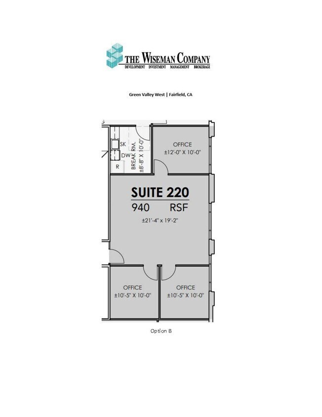 5140 Business Center Dr, Fairfield, CA à louer Plan d’étage– Image 1 sur 2