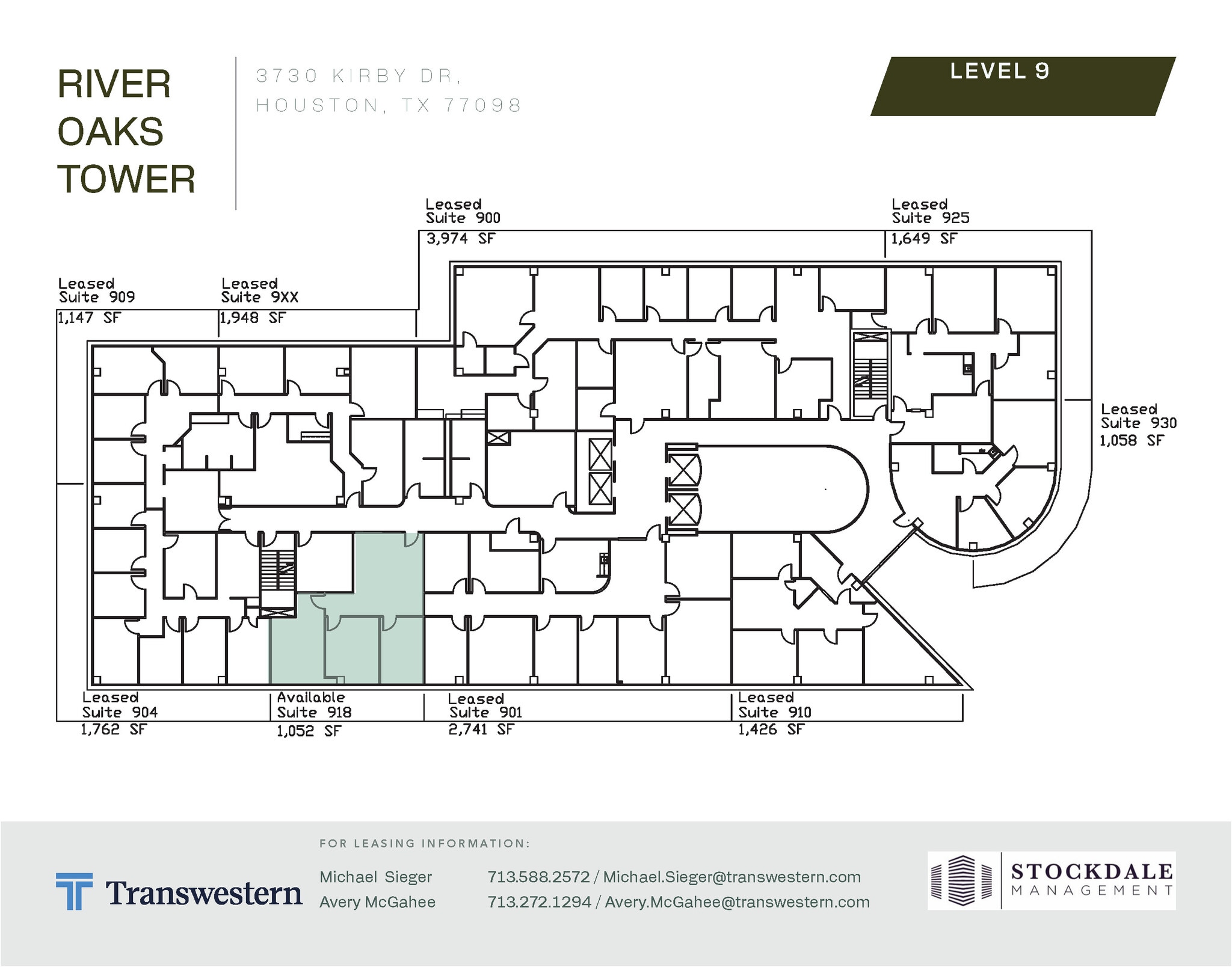 3730 Kirby Dr, Houston, TX à louer Plan d’étage– Image 1 sur 1