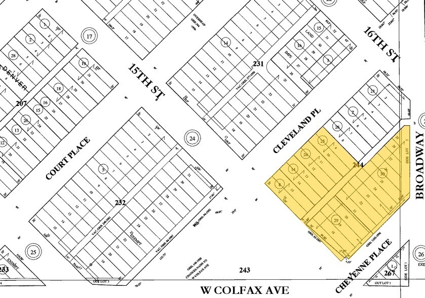 101 W Colfax Ave, Denver, CO à louer - Plan cadastral – Image 2 sur 7