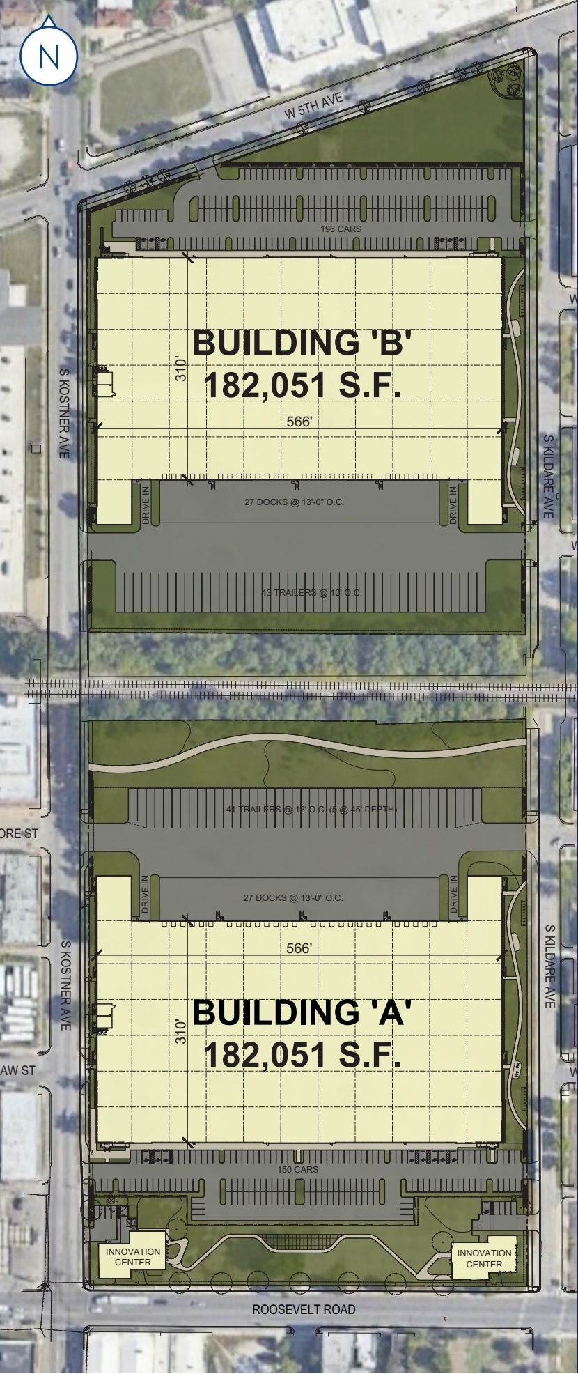 4300 W Roosevelt Rd, Chicago, IL à louer Plan de site– Image 1 sur 1