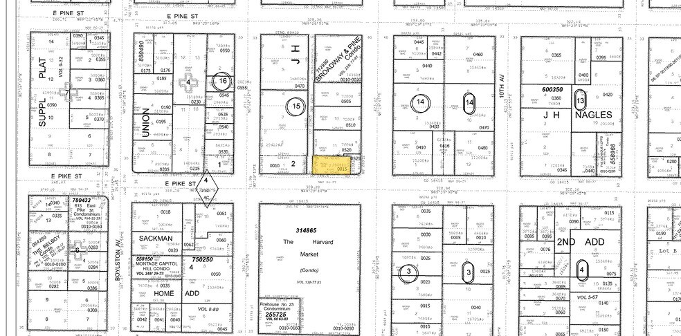 814 E Pike St, Seattle, WA à louer - Plan cadastral – Image 2 sur 3