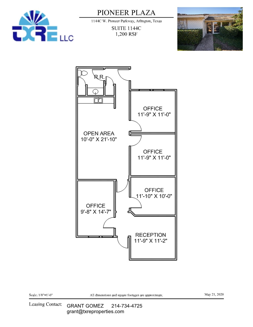 1116-1126 W Pioneer Pky, Arlington, TX à louer Plan d’étage– Image 1 sur 1