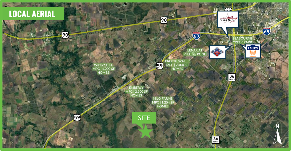 Darst Rd, Beasley, TX à vendre - Aérien – Image 3 sur 5