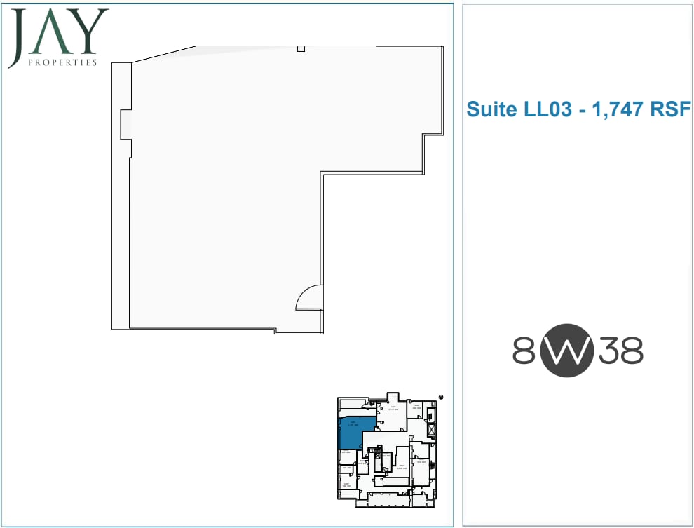 8 W 38th St, New York, NY à louer Plan d’étage– Image 1 sur 2