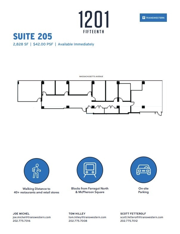 1201 15th St NW, Washington, DC à louer Plan d’étage– Image 1 sur 1
