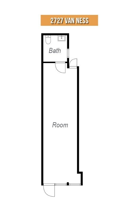 2723-2727 Van Ness Ave, San Francisco, CA à louer Plan d’étage– Image 1 sur 1