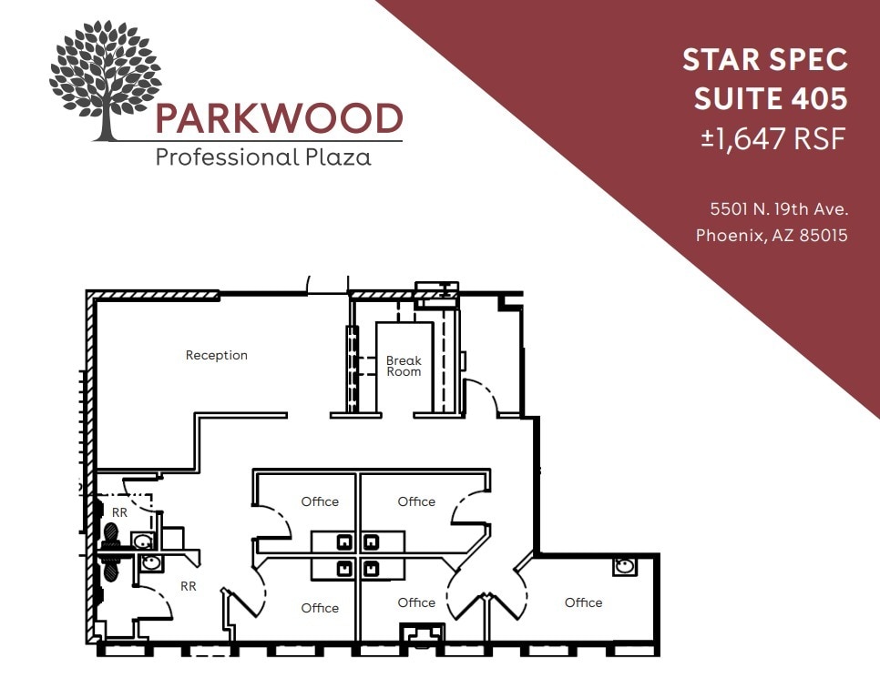 5501 N 19th Ave, Phoenix, AZ à louer Plan d’étage– Image 1 sur 1