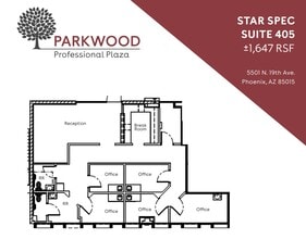 5501 N 19th Ave, Phoenix, AZ à louer Plan d’étage– Image 1 sur 1
