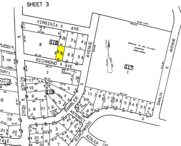 219 Richmond Ave, New Milford, NJ à louer - Plan cadastral – Image 2 sur 2