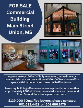 Plus de détails pour 202 Main St, Union, MS - Local commercial à vendre