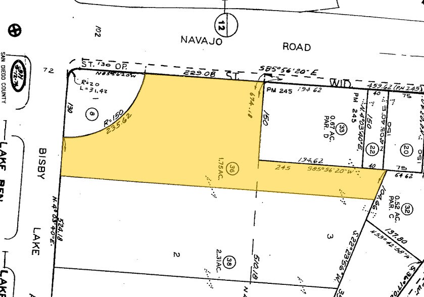 8736 Lake Murray Blvd, San Diego, CA à louer - Plan cadastral – Image 2 sur 4