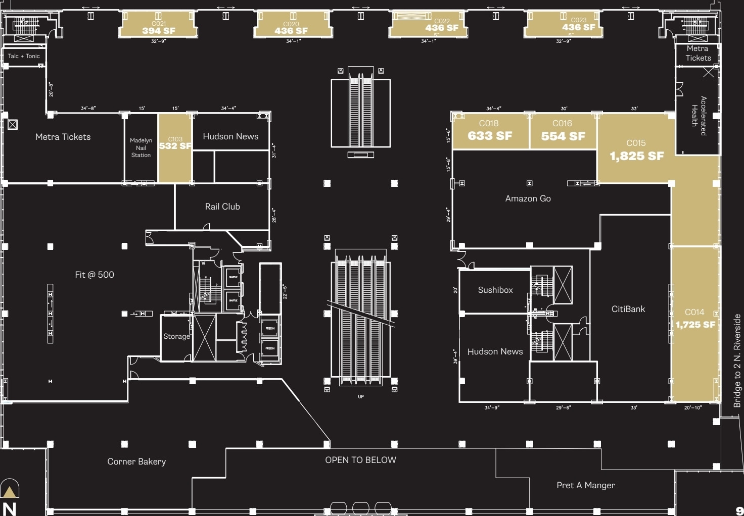 500 W Madison St, Chicago, IL à louer Plan d’étage– Image 1 sur 1
