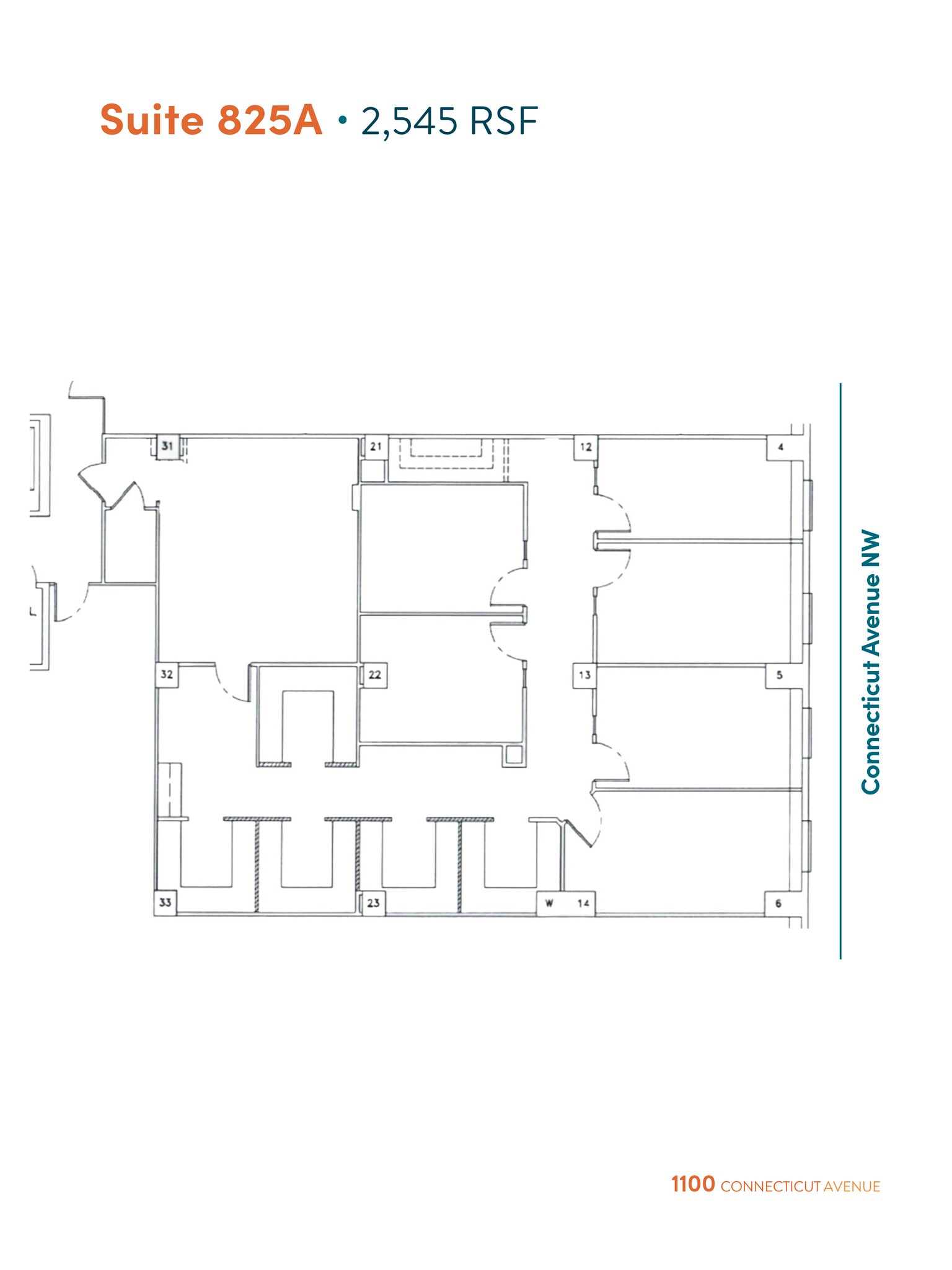 1100 Connecticut Ave NW, Washington, DC à louer Plan d’étage– Image 1 sur 1