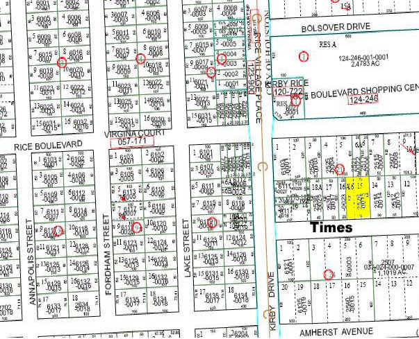 2516-2520 Times Blvd, Houston, TX à louer - Plan cadastral – Image 2 sur 4