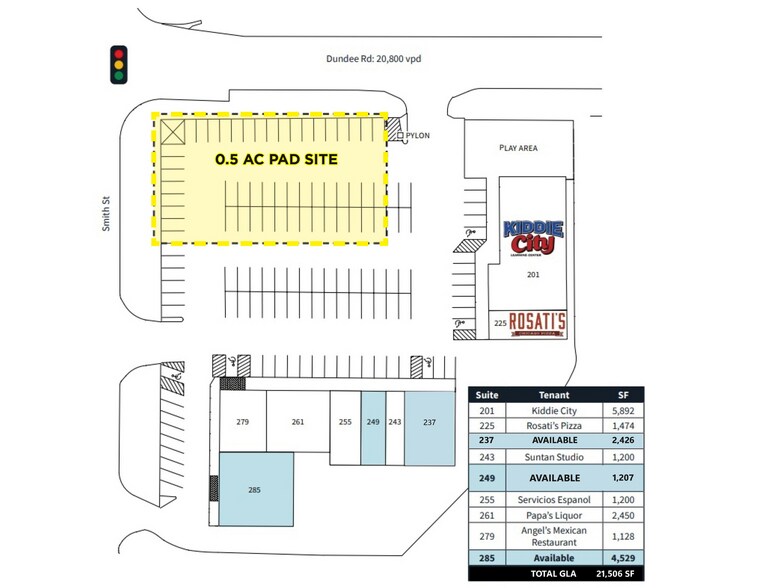 201-285 W Dundee Rd, Palatine, IL à louer - Plan de site – Image 3 sur 3