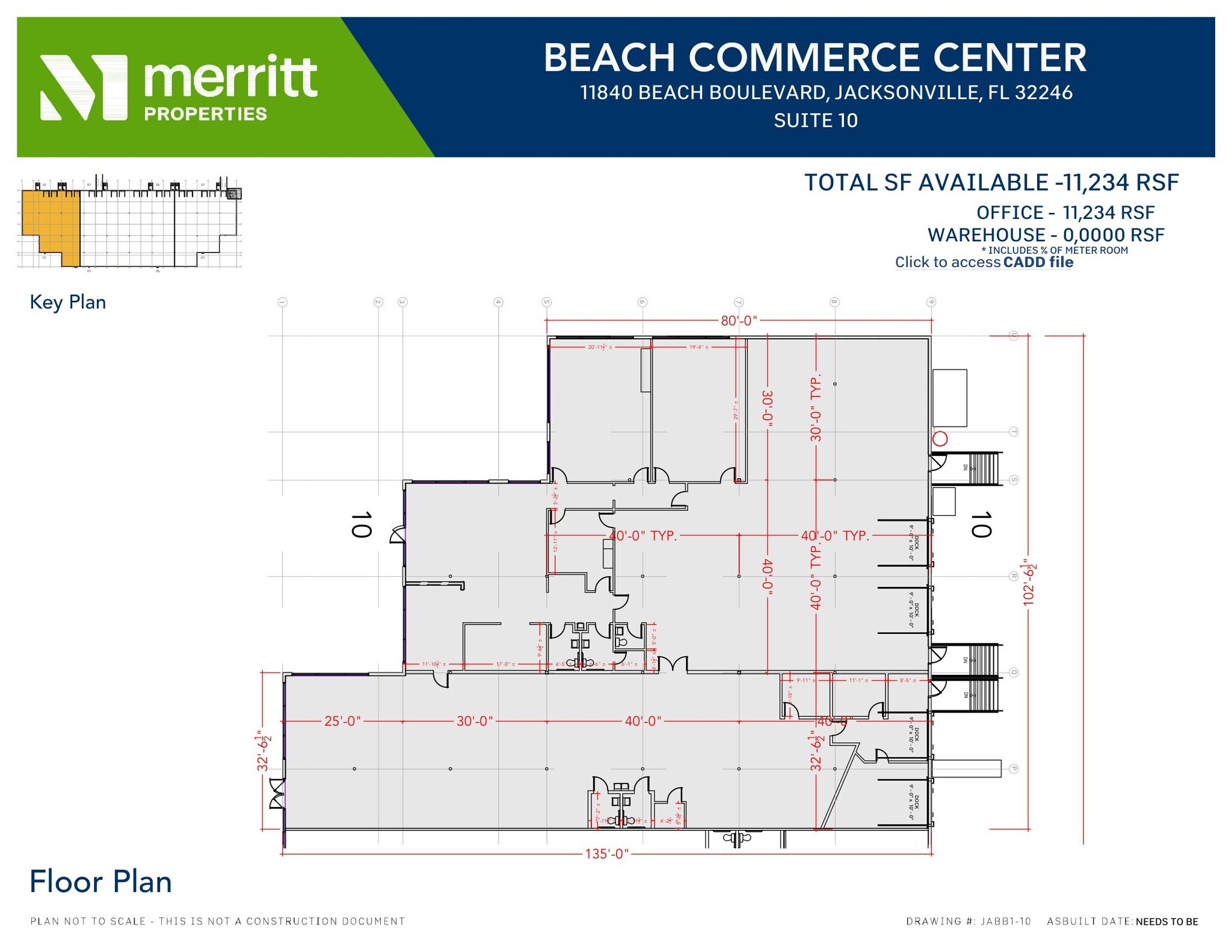 11840 Beach Blvd, Jacksonville, FL à louer Plan d’étage– Image 1 sur 1