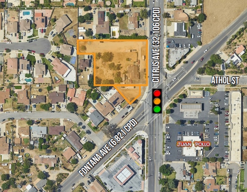 NWC of Citrus & Fontana Ave, Fontana, CA à vendre - Photo principale – Image 1 sur 1