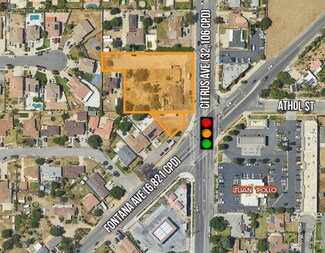Plus de détails pour NWC of Citrus & Fontana Ave, Fontana, CA - Terrain à vendre