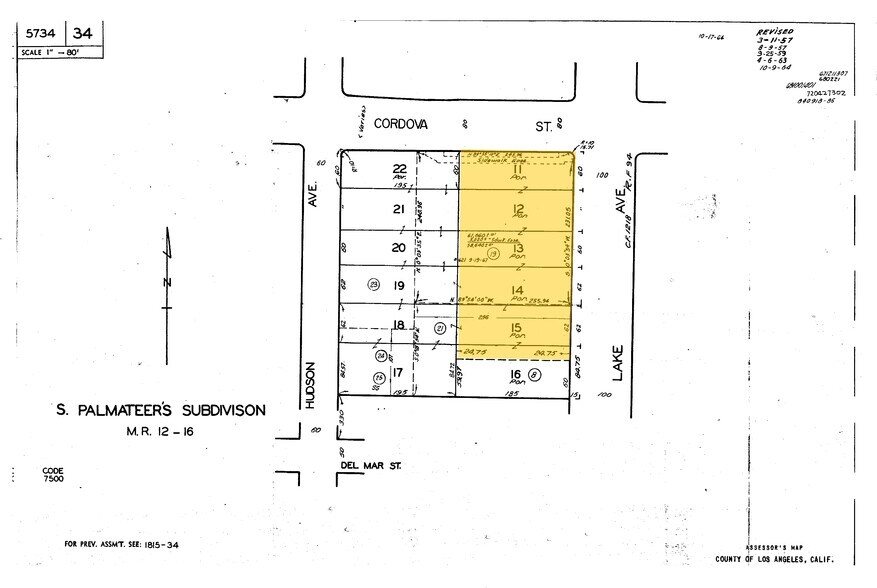 201 S Lake Ave, Pasadena, CA à louer - Plan cadastral – Image 2 sur 4
