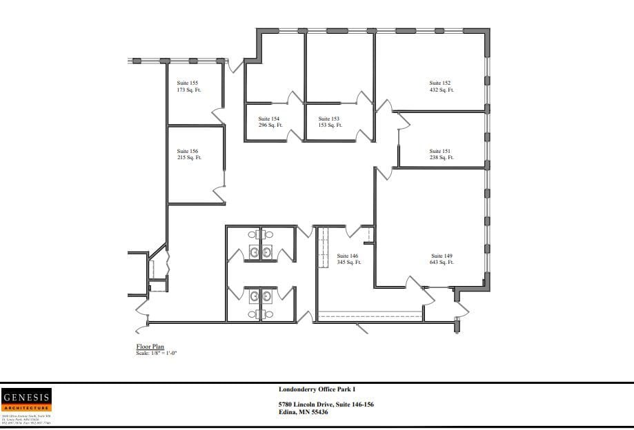 5780-5794 Lincoln Dr, Edina, MN à louer Plan d’étage– Image 1 sur 1
