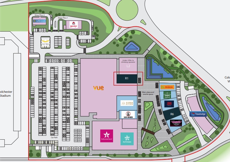 R1-R3 United Way, Mile End, Colchester à louer Plan de site– Image 1 sur 1