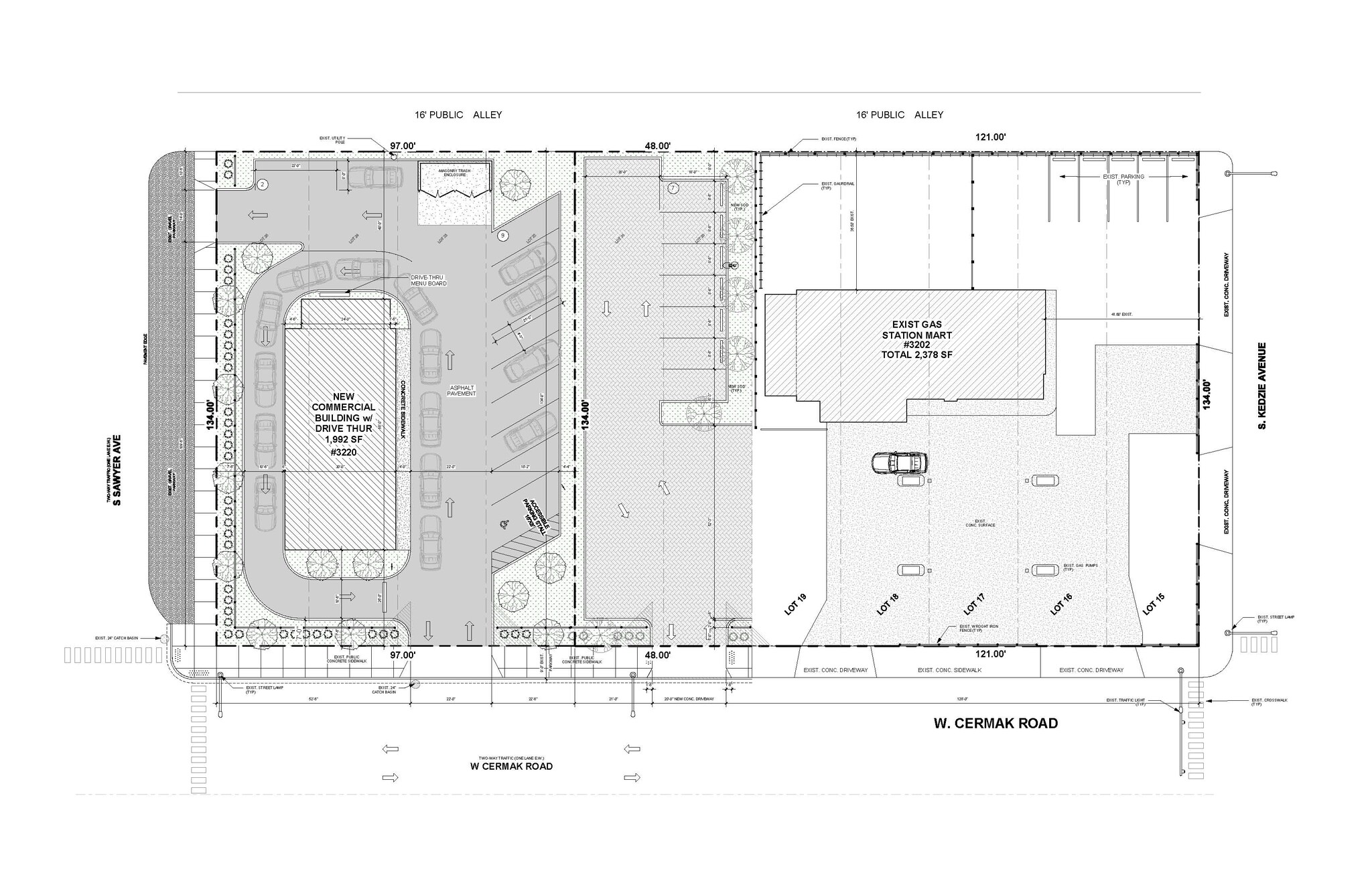 3212 W Cermak Rd, Chicago, IL à louer Plan de site– Image 1 sur 2