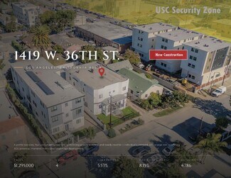 Plus de détails pour 1419 W 36th St, Los Angeles, CA - Logement à vendre