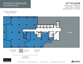 1100 Wayne Ave, Silver Spring, MD à louer Plan d’étage– Image 2 sur 2