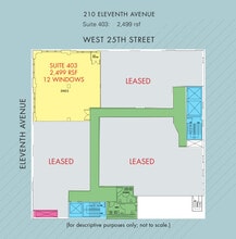 210 Eleventh Ave, New York, NY à louer Plan d’étage– Image 1 sur 1